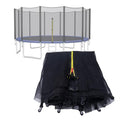 Black 12FT Trampoline Safety Enclosure Net Replacement with Poles