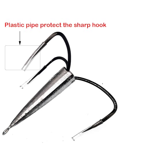 Weighted Treble Fishing Hooks 2pcs Pack - 4.0 oz Sharp Snagging Hooks for Bait Fish