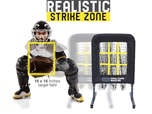 Baseball Pitching Net with Strike Zone - Adjustable Portable Training Equipment