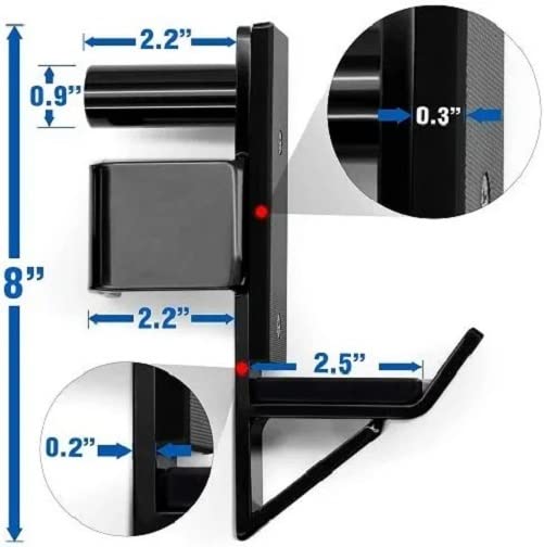 Yes4All Alloy Steel Barbell Holder J-Hooks And Premium Spotter Arms For 2x2 Power Rack/Power Cage/Squat Rack - 1,000 Lbs Capacity Attachments