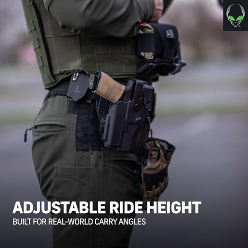 Alien Gear Rapid Force Level 3 Duty Holster for 17/19/19X/23/44/45/47 with Compact Light - Right Hand, Optic Ready