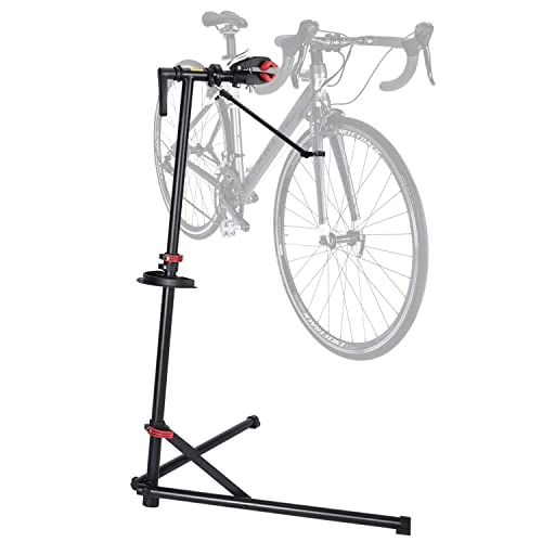CXWXC Bike Repair Stand with Cleaner, Adjustable Bicycle Maintenance Rack - Black & Blue