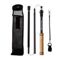 X Carbon Tech Carbon Fiber Wading Staff with Cork Handle - 3-Piece Z-Fold Design