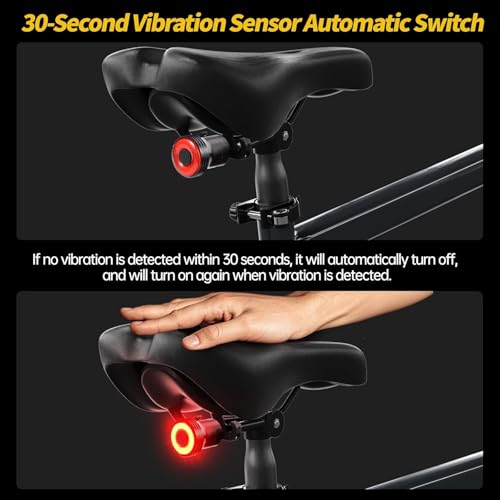 Smart Bike Tail Light with Brake Sensing Auto On/Off USB Rechargeable Waterproof