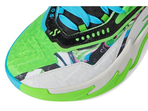 Puma Mens Scoot Zeros II Basketball Shoes Bright Aqua Feather Gray 9