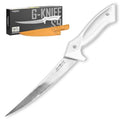 GOMEXUS 7-Inch Fillet Knife - Razor Sharp Boning Knife for Fish - Saltwater & Freshwater Fishing - Ultra Elastic Steel & Non-Slip G10 Handle