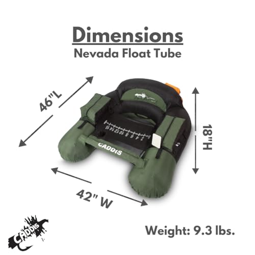 Caddis Sports Nevada Float Tube for Fishing - Heavy Duty U-Shaped Water Craft