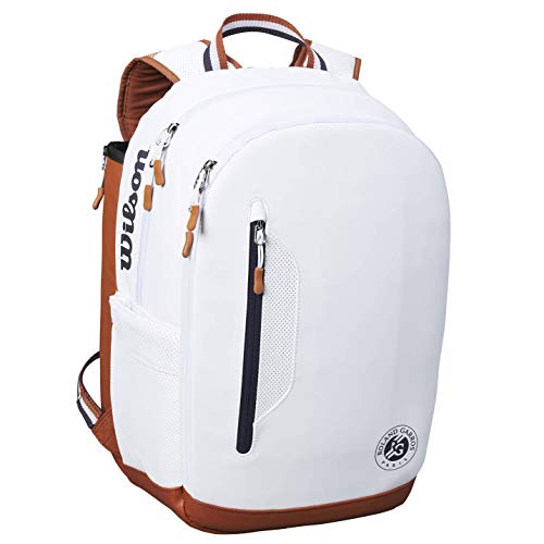 Wilson Roland Garros Tour Tennis Backpack White - Holds 2 Rackets
