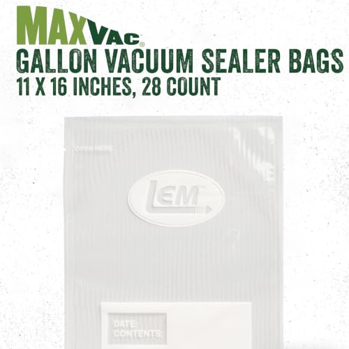Gallon Vacuum Sealer Bags 11x16 Inches - 100 Count, Reusable Food Storage