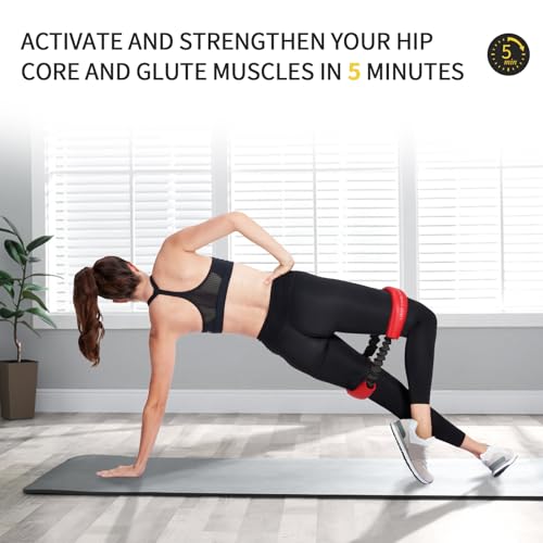 Touioi Hip & Core Resistance Loop Bands Set for Glute & Stretching Exercises - Yellow, Red, Blue