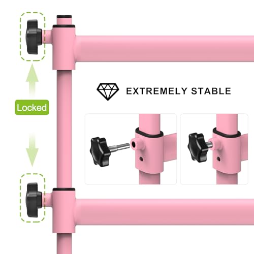 Pink 4ft Adjustable Freestanding Ballet Bar for Kids & Adults - Heavy Duty Dance & Yoga Equipment