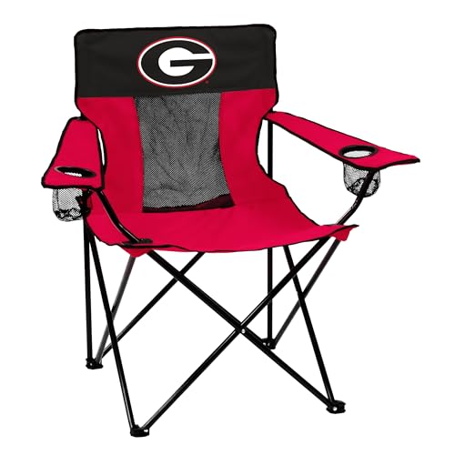 Georgia Bulldogs Elite Portable Chair with Cup Holder - Outdoor Tailgate Seating