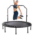 KOKSRY 50 Inch Foldable Rebounder Trampoline with Handle for Adults & Kids, Supports 450 lbs
