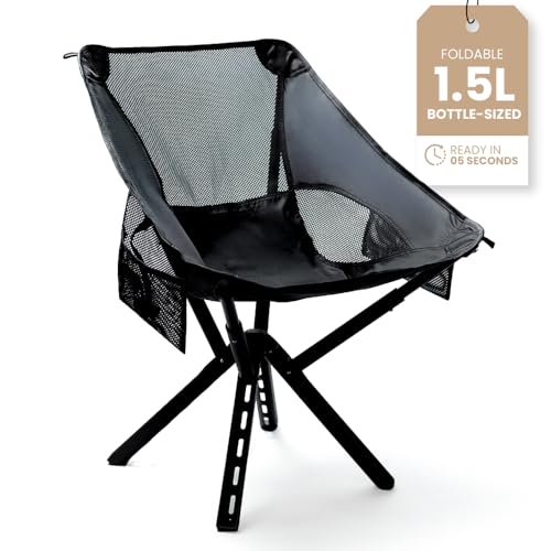 Sitpack Campster2 Folding Camping Chair Black 265 lbs Portable Outdoor Chair