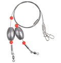 8pcs Flounder Saltwater Fishing Rigs with Stainless Steel Wire Leader - 1/2oz