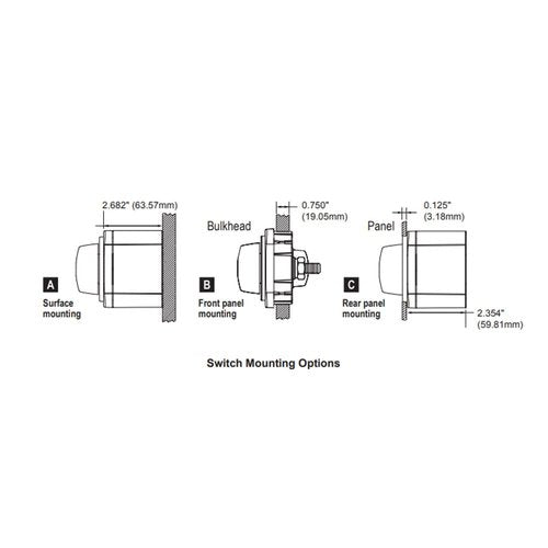 Blue Sea Systems 4-Position Mini Selector Battery Switch - Red, 6007 M-Series for Efficient Power Management