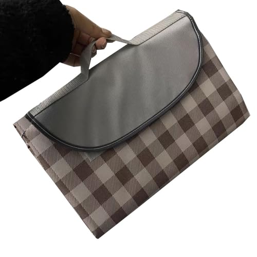 Brown 5' x 6'8" Extra Large Waterproof Picnic Blanket for Outdoor & Beach