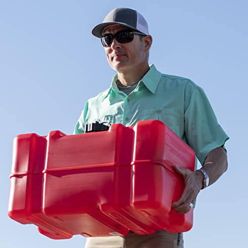 Scepter 12 Gallon Portable Marine Gas Can - Tall Profile, Fuel Tank for Boats