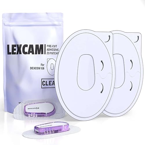 G6 Clear Waterproof Hypoallergenic CGM Patch 20 Pack for Dexcom G6