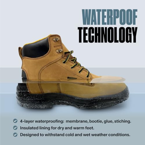 EVERBOOTS Men's Waterproof Ultra Dry Work Boots - Copper, Size 11 - Lightweight & Durable