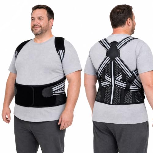 Men's Plus Size Posture Corrector 5XL - Full Back Support Brace for Home & Office Use