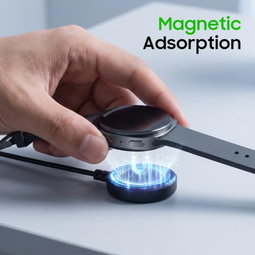 Magnetic Charging Cable for Samsung Galaxy Watch 9/8/7/6/5/4, 1.5M Black