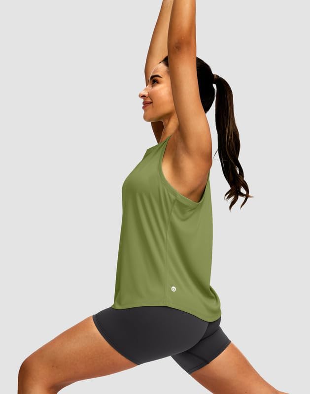 Skiennix Women's Racerback Athletic Tank Top - Sleeveless Loose Fit Yoga & Running Shirt