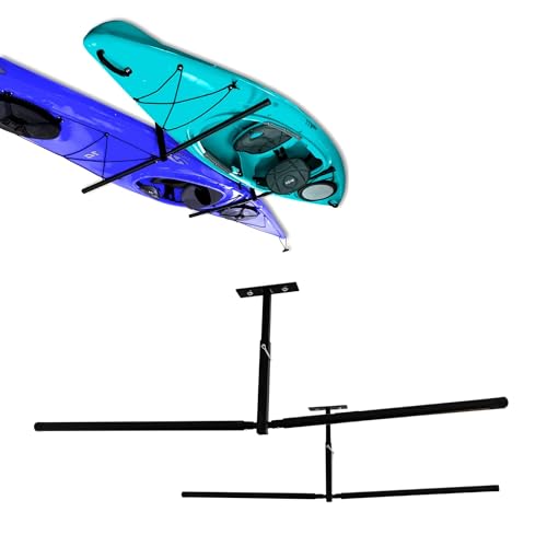 StoreYourBoard Adjustable 2-Kayak Ceiling Rack – Overhead Garage Kayak Storage