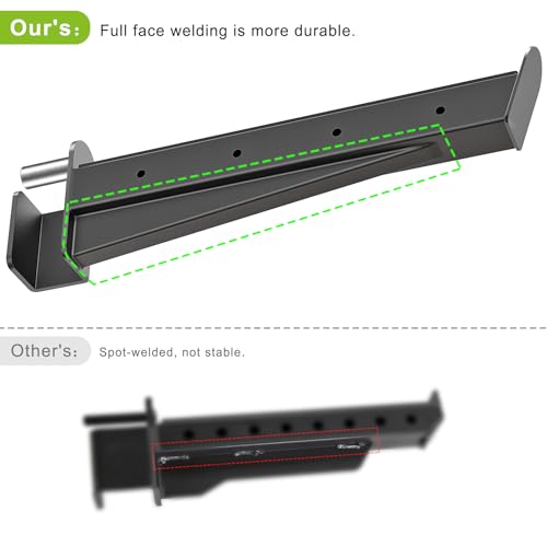 Kipika Safety Spotter Arms for 2x2 Power Racks with 5/8" or 1" Holes - Adjustable Heavy Duty Steel