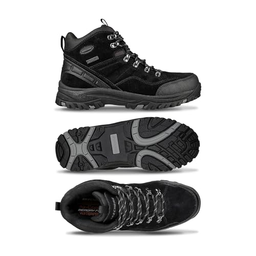 Men's Waterproof Work Boots with Memory Foam Insoles - Skechers Relment Pelmo