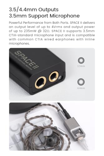 TANCHJIM Space II Portable Headphone DAC & Amplifier Black