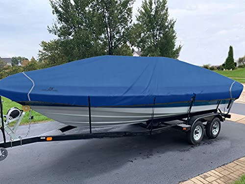 Explore Land Waterproof Boat Cover - 14'-16' Length, 76" Beam, Blue, Variation A