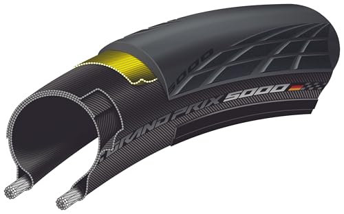 Continental Grand Prix 5000 Road Bike Tire 700x23c Black - Allrounder, Puncture Protection