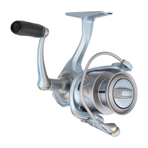 Pflueger President Ladies Edition Spinning Fishing Reel, Size 30, Graphite Body and Rotor, Lightweight and Corrosion Resistant, Sealed Oil Felt Front Drag