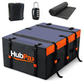 HubPax 21 Cu Ft Car Rooftop Cargo Carrier Bag Without Rack - Waterproof & Easy Install