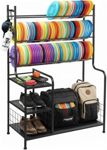 Disc Golf Storage Rack - Large Capacity Organizer for 140+ Discs & Accessories