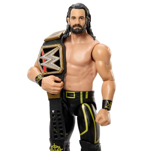 WWE Seth Rollins Action Figure with Championship Belt - Main Event Champion Toy