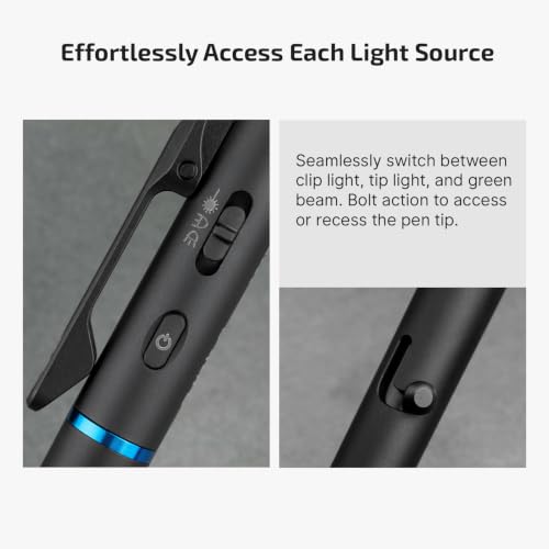 OLIGHT O'Pen 3 Black Rechargeable LED Pen Light - 4-in-1 EDC Flashlight & Writing Tool