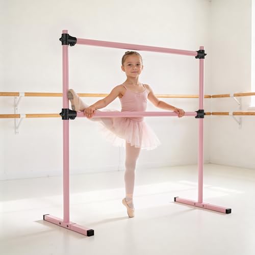 4FT Height Adjustable Freestanding Ballet Barre for Home & Studio Fitness