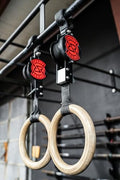 Portable Gymnastics Rings with Adjustable Straps - Wooden Workout Set