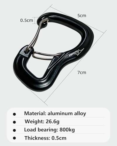 Rainbow Aluminum Keychain Carabiner Clips 2 Pack for Backpack Dog Leash