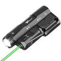 VOTATU MDL-IG 3000 Lumens Tactical Flashlight with Green & IR Laser, Black for Rifles