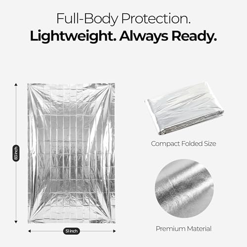 Emergency Mylar Blanket Waterproof Survival Shelter Pack of 1