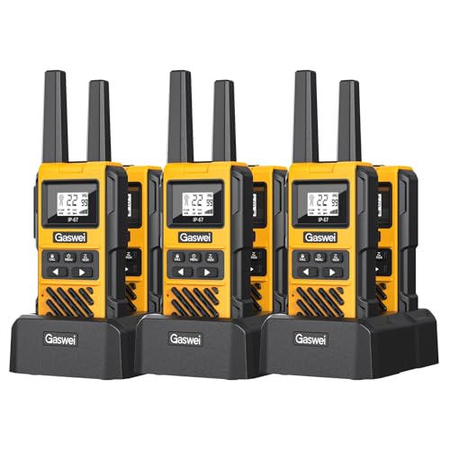 Gaswei G1pro Walkie Talkies 6 Pack Long Range Waterproof 22 Channels IP67