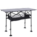 Adjustable Camping Table with Storage - Lightweight Foldable Outdoor Dining