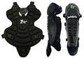 Jadekylin 12inch Youth Baseball & Softball Catcher Gear Set Black for Ages 5-8