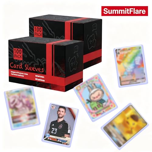 UV-Protected Card Sleeves Bundle - 200 Rigid Top Loaders + 200 Soft Sleeves