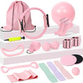 Pink Pilates Equipment Kit for Women, 19 Pieces Home Workout Set