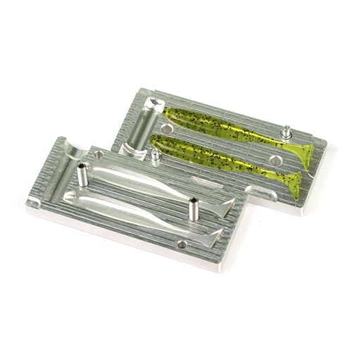 Soft Plastic Lure Making Injection Mold - 4 Inch Aluminum Bait Mold with Dual Cavities
