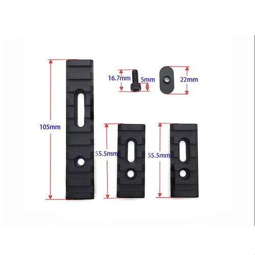 HWZ Slotted Metal Made (NOT Plastic) Polymer Picatinny Section Kit Set